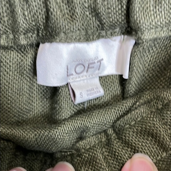 LOFT Olive Green Mini Tie Front Cargo Skirt - Picture 2 of 6